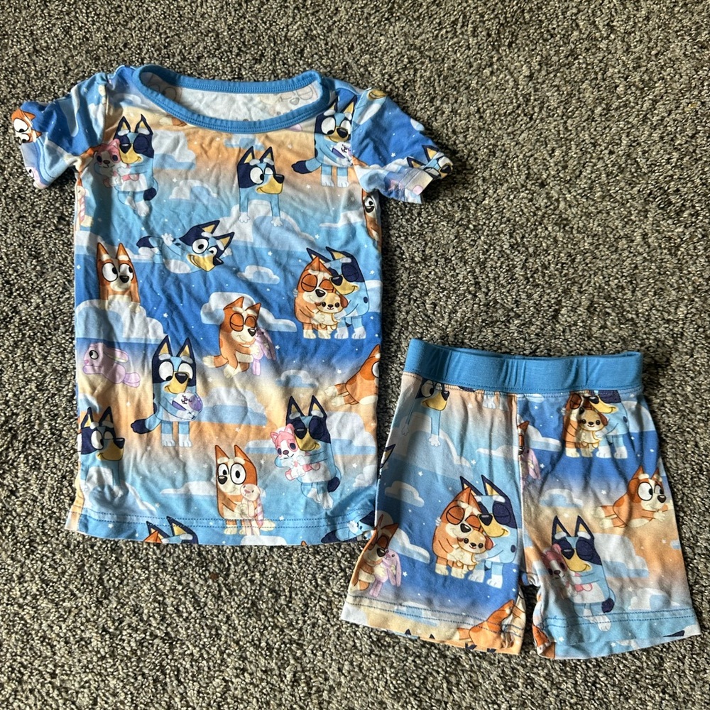 Little Sleepies Bluey Sleepy Time 18-24 months shorts pajama set